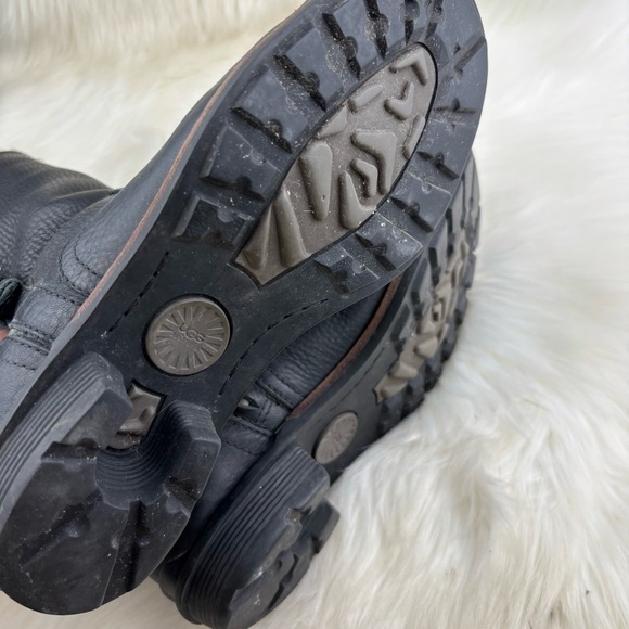 UGG Bellevue Tall Winter Fur Leather Boots  size 9 - Picture 7 of 11